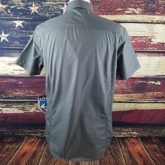 KUHL STEALTH MENS PESTO GRAY CHECKERED SHIRT - Picture 3 of 6